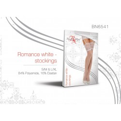 MEDIAS PARA LIGUEROS ROMANCE STOCKINGS BLANCAS